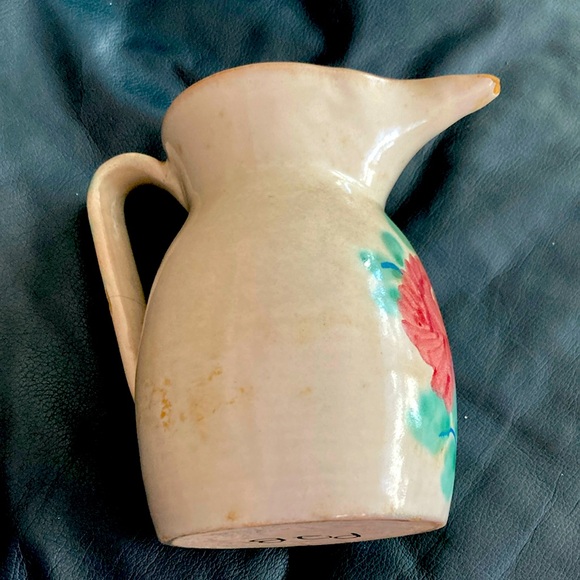 Vintage DERUTA Italian Pottery Rose floral Pitcher Shabby Ceramic Made Italy - Picture 2 of 12